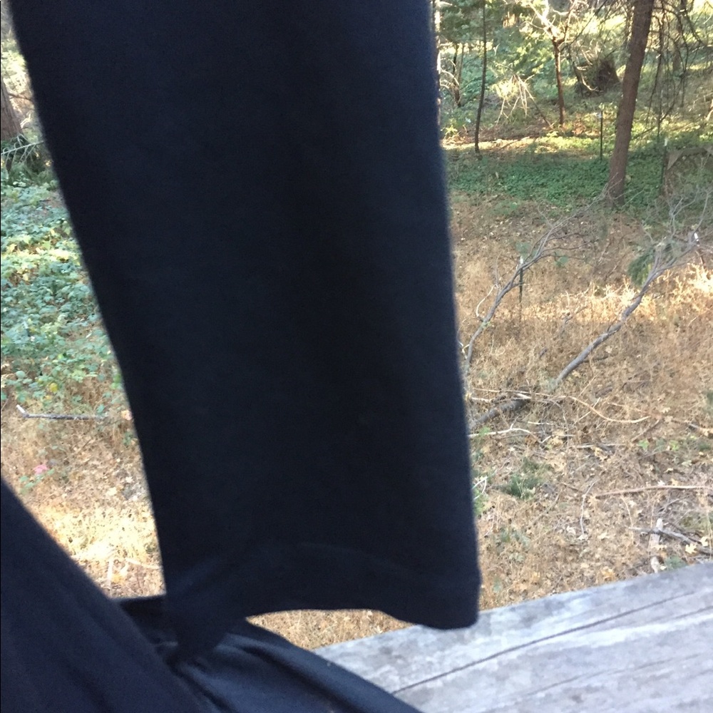 Banana Republic black knit mock wrap, V neck long sleeve cocktail dress - Picture 5 of 12